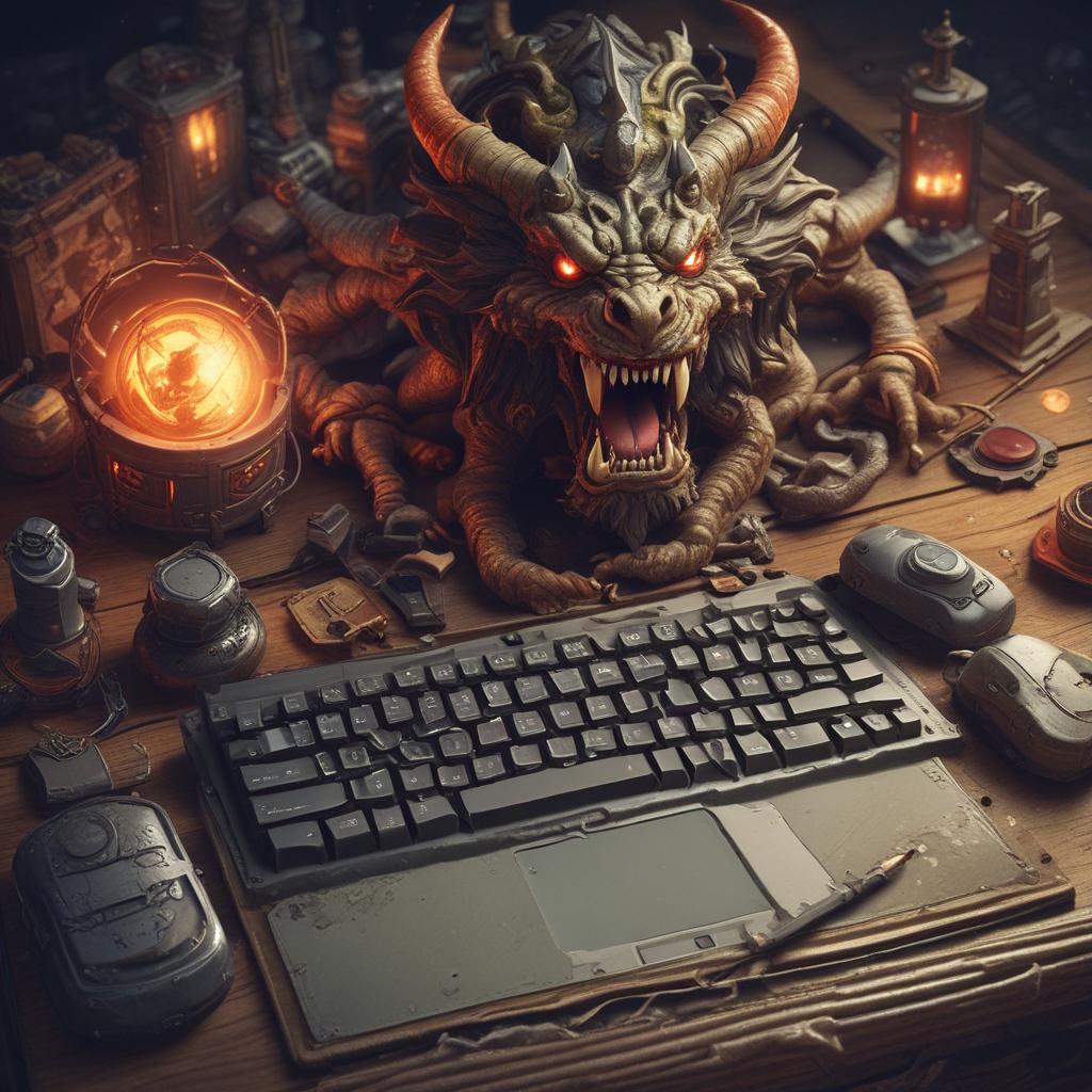 An intriguing dragon representing specialized expertise in game development for PCs and smartphones